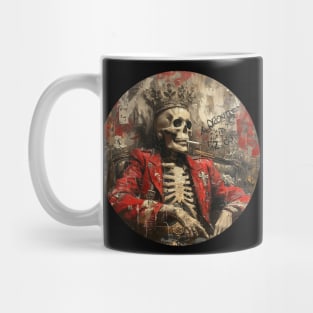 Royal Reaper: A Crowned Skull Portrait Mug